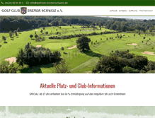 Tablet Screenshot of golfclub-bremerschweiz.de